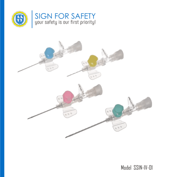 Color-coded Sterile IV Cannula in Various Sizes for Hospital Applications