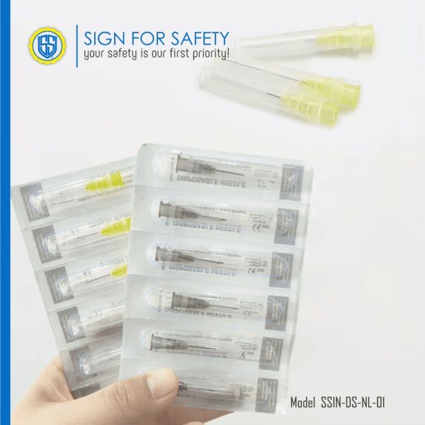 SterileSafe Disposable Needles Sizes 16G to 27G for Medical Use