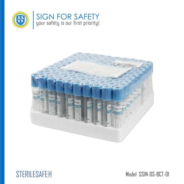 STERILESAFE® clot activator vacuum blood collection tube for sterile sampling.