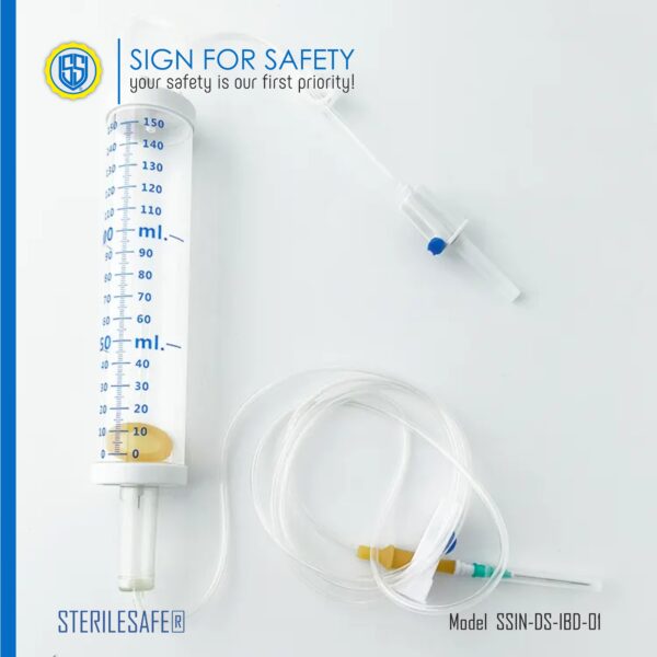 STERILESAFE® IV Burette Infusion Set with micro dropper for precise fluid administration.