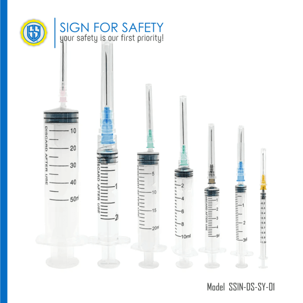 STERILESAFE® Disposable Syringes with Needle 1ml to 50ml